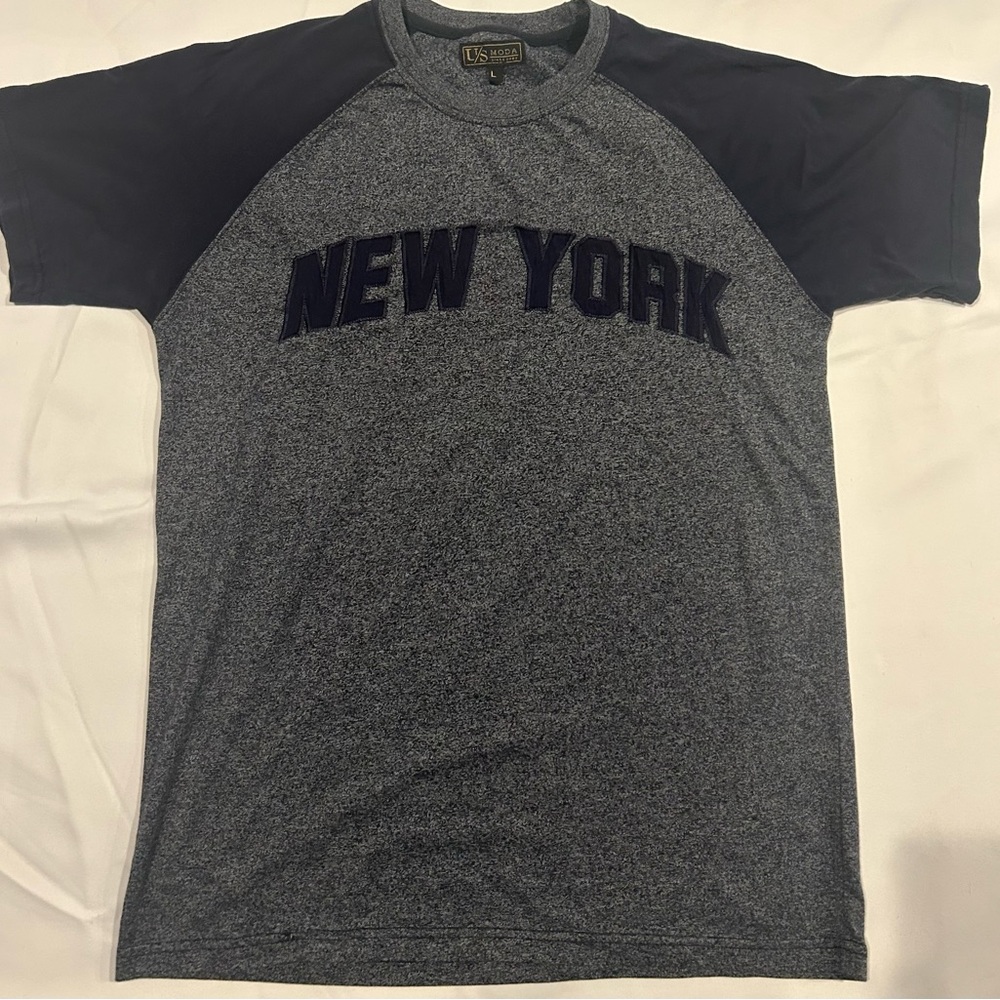 Moda Gray and Blue New York Tee